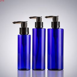 100ml/200ml/250ml empty blue emulsion pump bottle Shampoo,bath lotion packing cosmetic container 30pcsgoods