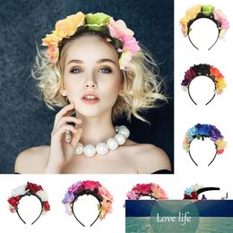 Headband Costume Rose Flower Crown Mexican Simulation Rose Flower Garland Photo Props Wedding Christmas Hairbands Factory price expert design Quality Latest