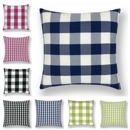 Cushions Cover Plaid Throw Pillow Case Check Decorative Pillows Covers Office Car Home Sofa Decor 16 Designs DHL Free