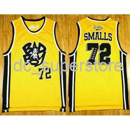Biggie Smalls #72 Notorious Big Bad Boy movie basketball Jersey Stitched Yellow custom Men Women Youth Basketball Jersey XS-6XL