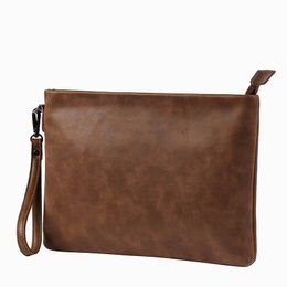 Clutch Male Leather Men's Clutches Wallet Bags Vintage Business Envelope Clutch Purse Designer Handbags Man