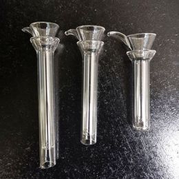 Glass male slides and female stem slide funnel style with black rubber simple downstem for glass bong glass pipes smoking accessories hotglassart shop