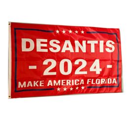 Desantis Make America Florida 2024 Red Flag Vivid Colour UV Fade Resistant Double Stitched Decoration Banner 90x150cm Digital Print Wholesale