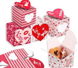 Party Favour valentine's day hug love kiss me pink cookie gift box Three-dimensional carton couple gifts SN3323