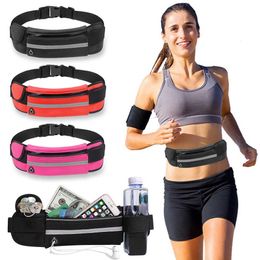 9 Colours Trail Running Waist Belt Marathon Dual Pocket Bag Men Women Outdoor Fitness With Water Bottle Waterproof Phone Sport Waist Bags