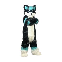 Festival Dress Black Husky Fox Dog Mascot Costumes Carnival Hallowen Gifts Unisex Adults Fancy Party Games Outfit Holiday Celebration Cartoon Character Outfits