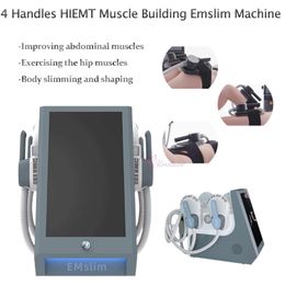 Portable 4 Handles Hiemt EMSlim Slimming Machine Electromagnetic Muscle Stimulation Fat Burn Massage Body Contouring Beauty Equipment