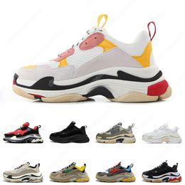Triple 36-45 s Sneaker White Yellow 17fw Platform Casual Shoes Men Women Black Blue Red Bred Mens Trainer Sneakers