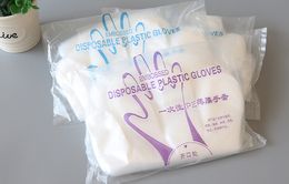 The latest 1 pack = 100 pieces, disposable PE gloves, food-grade transparent ordinary style, thick, extra thick, 3 styles