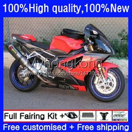 Body Kit For Aprilia RSV1000R Mille RV60 RSV 1000 R 1000R 2003 2004 2005 2006 Cowling 9No.74 RSV1000RR RSV1000 RSV-1000 R RR Factory red 03 04 05 06 Motorcycle Fairing