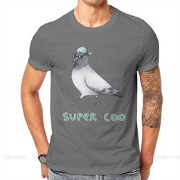 -Camisetas para hombre Super COO O Cuello Tshirt Animal Lindo Kawaii Dibujos animados Pure Pure T Shirt Hombre Tops Individuality Fluffy