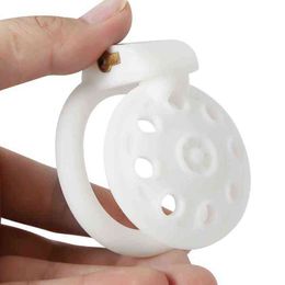 NXYCockrings 2021 3D PRINTED CHASTITY DEVICE MICRO Cock Cage UFO Penis Trainer Lock Sleeve BDSM Chastity Belt Sex Toys 1124
