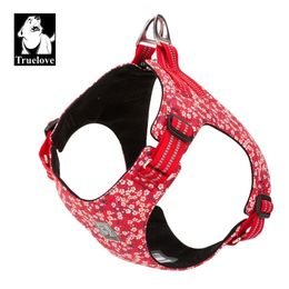 Truelove Pet Harness Floral Doggy Vest Type Walking Chain Small Medium Puppy Cat Printed Cotton TLH1912 211022
