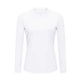 Gym Clothes Women Yoga Top Slim Fit Running Fitness Sports Long Sleeve T-shirt Quick Drying Breathable Casual Workout Exercise Shirt
