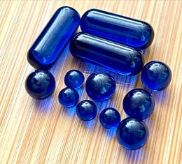Sapphire Blue Spining Terp Pearl Pill Smoking Ball 4mm 6mm 8mm dab Bead for quartz banger Rig Nail Glass Bongs