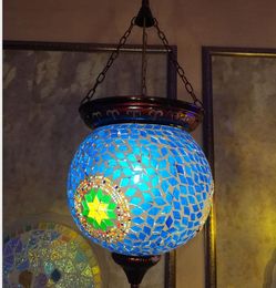 2021 Diffuse coffee droplight Lamps and lanterns of Turkey American country bar lamp Bohemia Mosaic corridor lamp