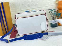High quality men's Postman Bag Fashion printed letters Leather Canvas Shoulder Bag Handbag United m45583 luxury party chain bags 29 * 21.5 x 12 cm
