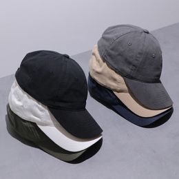 2021 Men's summer casual fashion washed soft top baseball caps simple all-match women's small brim cap hats women h-7106