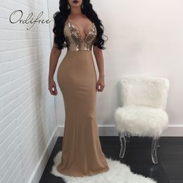 Summer Women Long Party Spaghetti Strap Floor Length Sexy Bodycon Sequin Maxi Dress 210415