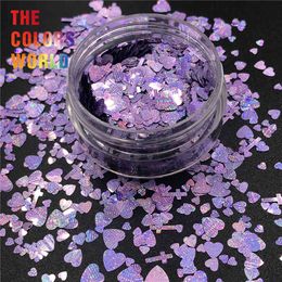 TCT-056 Love And Cross Mix Shape 12 Star Shinning Laser Colour Glitter Set For Nail Art Makeup DIY Decoration