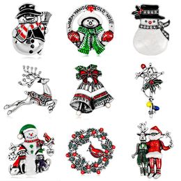X-mas Pins Christmas Brooches Christmas-Decorations Corsage Christmas-Tree Collar Boots Snowman Sleigh Bell Penguin 93 Fashion Styles Adornment Can Choose