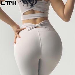 sexy Solid Seamless Jeggings playful bow leggings sport women fitness hip lift slim Gym Bodybuilding pants Autumn 210427