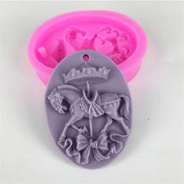 Fondant Cake Moulds 3D DIY Horse Shape Soap Silicone Mould Tools Chocolate Candy Biscuits Moulds Wedding Decoration Baking