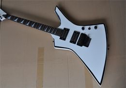 White body Electric Guitar with Rosewood Fingerboard ,Black Hardware,offering customized services