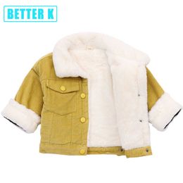 Winter Baby Girls Jacket For Girls Boys Coat Jacket 18M-6T Year Kids Warm Overcoats Cute Children Outerwear Coat Girls Clothes H0909