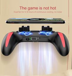 Pubg Mobile Phone Game Controller Sensitive Fire Key Button With Two Cooling Fan 5000mAh Battery Charger Handle Gamepad Joystick Controllers