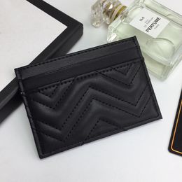 Top G quality bank card bag Luxury designer female bank card leather bag mini document holder coin change holder men's slim men's Mini money clip Fashion card