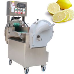 220V Automatic Vegetable Slicer Machine Commercial stainless steel Electric Fruit Slice Shred Diced Vegetables Cutting Maker