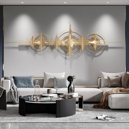 Decorative Objects & Figurines Living Room Wall Decoration Creative Metal Hanging Art Pendant Nordic Light Luxury Iron Aesthetic Decor