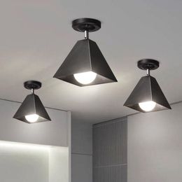 Ceiling Lights Nordic Adjustable Lamp Hallway Corridor Clothing Store Shop Led Light E27 Black White Lighting Fixture