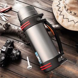 Efficient Insulation Thermos Travel Hiking Office Stainless Steel Thermo Cup Leakproof Portable High Capacity Coffee Vacuum cup 211013