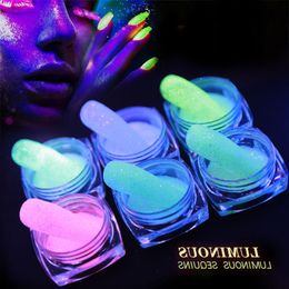 Nail Art Set Luminous Chameleon Sequins Symphony Sequin Series Laser Flash Powder Nails Patch Kits Parche De Unas En Polvo Flash