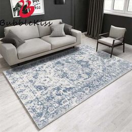 거실 용 카펫 유럽 클래식 블루 추상 패턴 카펫 테이블 액세서리 영역 깔개 침실 211026