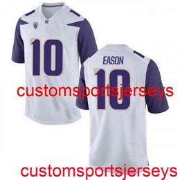 Stitched Men's Women Youth Jacob Eason Jersey #10 Washington Huskies NCAA White 19-20 Custom any name number XS-5XL 6XL