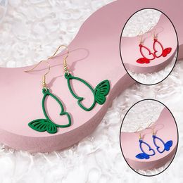Golden Butterfly Dangle Earring Women Korea Fashion Colourful Dangling Earrings for Women Jewellery
