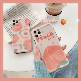 Peach Is Suitable For 11ProMax Mobile Phone Shell IP X/8plus All-inclusive Soft Shell Huawei P40pro Protective Cover