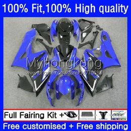 Injection Mould Bodys For SUZUKI GSXR1000 K5 GSX-R1000 Factory blue 05 06 Motorcycle Bodywork 26No.39 GSXR 1000CC 1000 CC 2005 2006 GSXR-1000 2005-2006 OEM Fairing