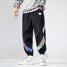 Streetwear Men's Cargo Harem Pants Hip Hop Casual Male Track Pants Joggers Trousers Fashion Harajuku Men Pants Ankle Length Y0927