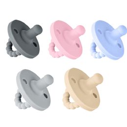 Scalable Pacifiers Silicone Newborn Appease Soother Solid Colour Baby Lull Into Sleeping Convenient Nipple GGA4986