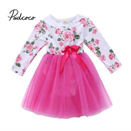 Girls Dresses 2019 lovely girls Pinks Tops and Pink dress with clothes Dress kids autumn children clothing Dresses Drop Ship Q0716