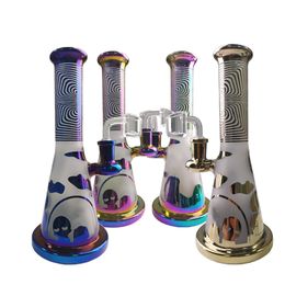 Rainbow Colourful Hookahs Glass Bong Showerhead Perc Bongs Water Pipes Small Dab Oil Rigs 14.5mm Female Joint With Banger ZDWS2005