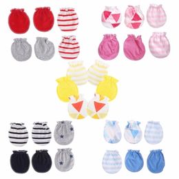 3Pairs Fashion Baby Anti Scratching Gloves born Protection Face Cotton Scratch Mittens 211023