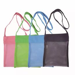 Mesh Bag Tote Beach Storage Shell NetBag Girls Handbags 4 Color Children Kids Sand Object Collect Toys StorageBags WLL686