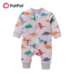 Arrival Autumn and Winter Baby Dinosaur Jumpsuit Boy casual Animal Jumpsuits Clothes 210528