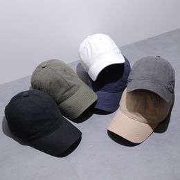 2021 Men's summer casual fashion washed soft top baseball caps simple all-match women's small brim cap hats women