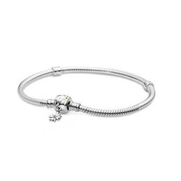 NEW 2021 100% 925 Sterling Silver Flower Bracelet Fit DIY Original Fshion Jewellery Gift 1234567